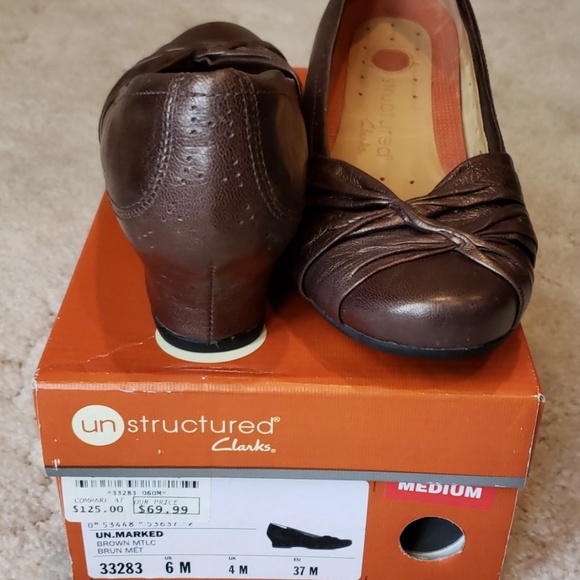 Unstructured by Clarks Copper/Brown Metallic shoe - Picture 4 of 7